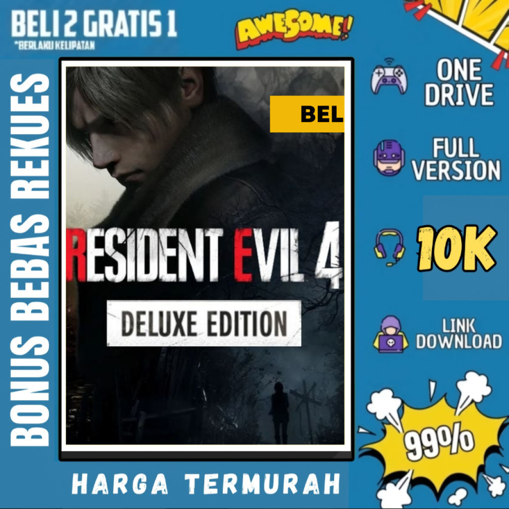 RESIDENT EVIL 4 2023 REMAKE DELUXE EDITION - GAME PC - GAME LAPTOP - PC GAMES - BELI 2 GRATIS 1 - OR