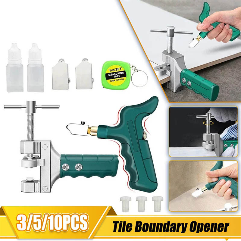 10 In 1 Alat Pemotong Kaca Keramik Ubin Glass Cutter Manual Multifungsi Cermin Potong Tool Set