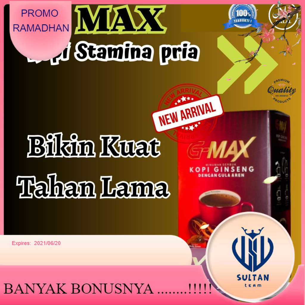 

SBR TERLARIS!!!!Kopi G-Max Ginseng Gula Aren Meningkatkan Stamina Vitalitas Pria