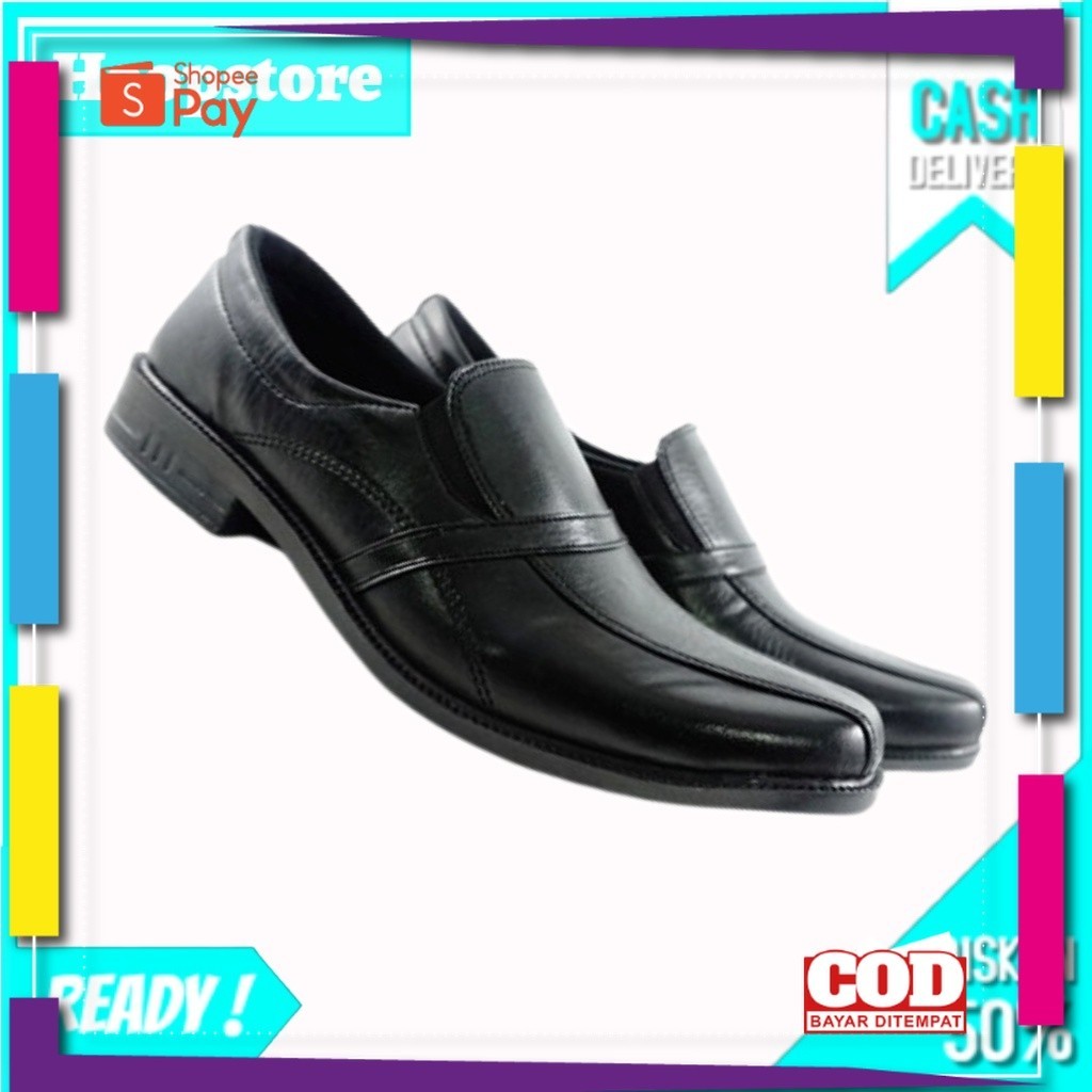 UKURAN SIZE 37 38 39 40 41 42 43 44 45 / Sepatu pria pantofel kulit asli original kasual kekinian