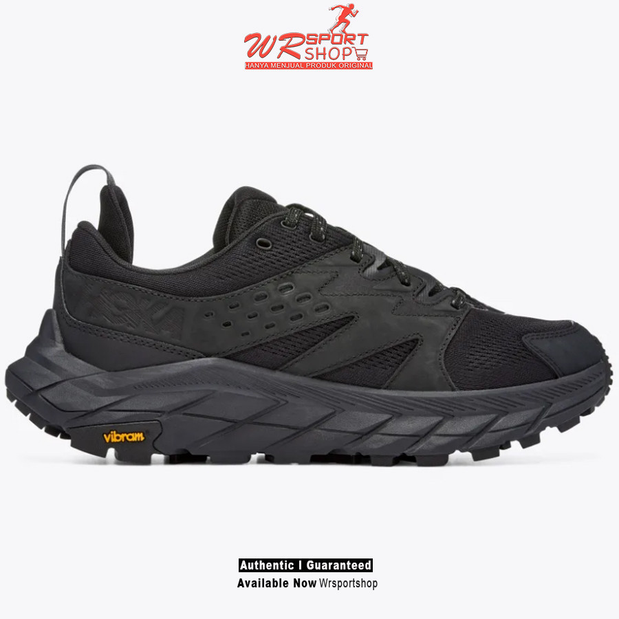 Sepatu Gunung Pria Hoka Anacapa Breeze Low - Black / Black ORIGINAL