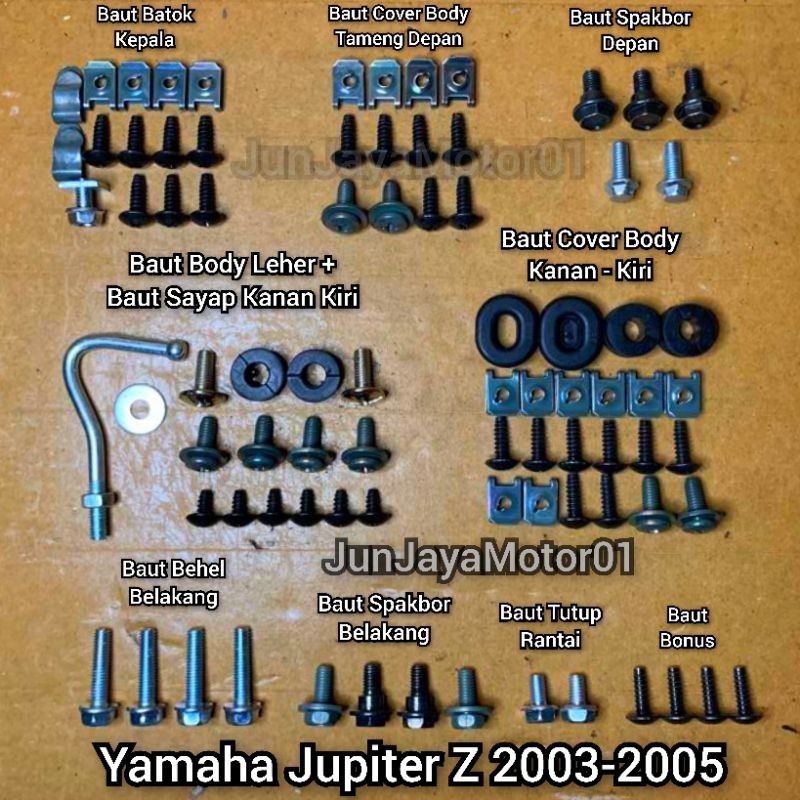 Baut Lengkap Full Set Body Bodi Yamaha Jupiter Z Lama 2003-2005