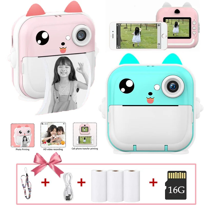 Kids Printing Camera Boy Girls gital Camera with Thermal Printing Kids Video Photography gital Camer