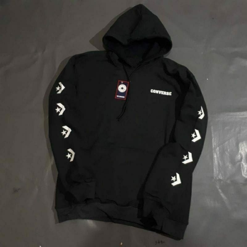HOODIE CONVERSE HAND TAPED BLACK XXL NOUVA CLASSIC SCRIPT