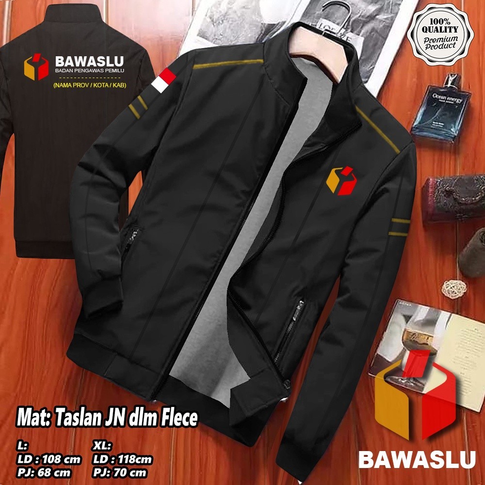 JAKET PARASUT BAWASLU PEMILU 2024 TERBARU / JAKET RUBBY BAWASLU / JAKET BAWASLU BOLAK BALIK / CUSTOM