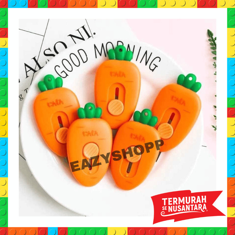 

Pisau Potong Mini Cutter Lucu Portable Motif Wortel Pemotong Kertas