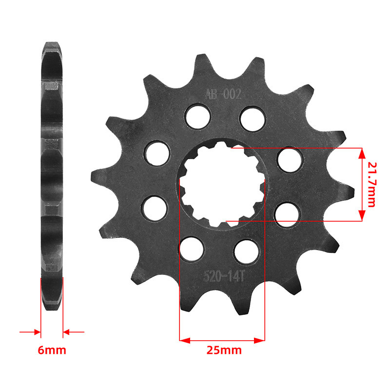 520 14T Motorcycle Front Sprocket Gear Wheel Cam For Suzuki RGV250 N 400 Inazuma For Yamaha YFZ450 B