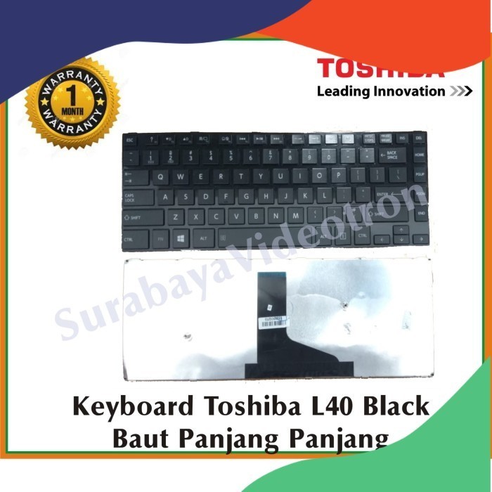 KEYBOARD LAPTOP TOSHIBA L40 BLACK-BAUT PANJANG PANJANG