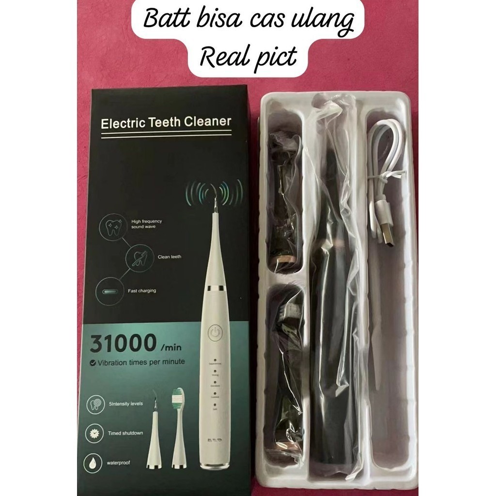 Alat Pembersih Karang Plak Sikat Gigi Teeth Cleaner Electrik Smart Ultrasonic Scaling Portable