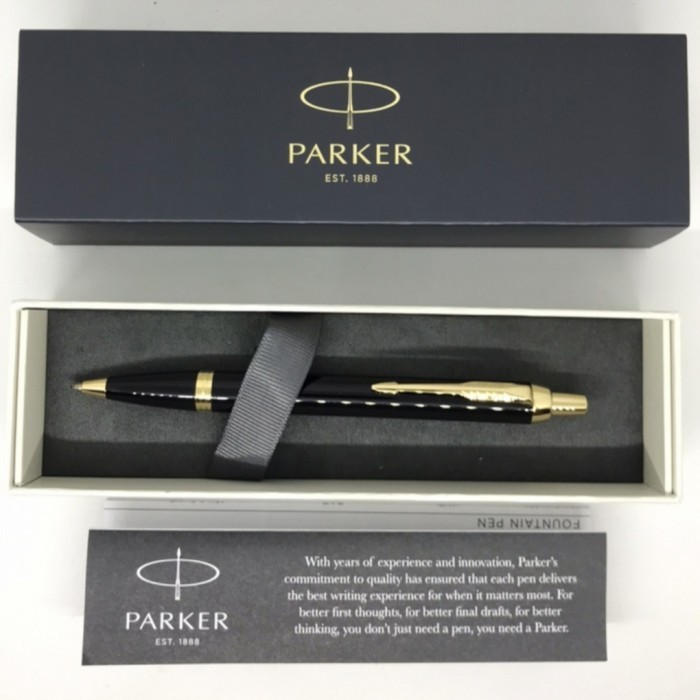 

Thosti Pulpen Mewah Parker Original New IM Black Gold/SLV -Gratis Grafir Nama - Black Gold