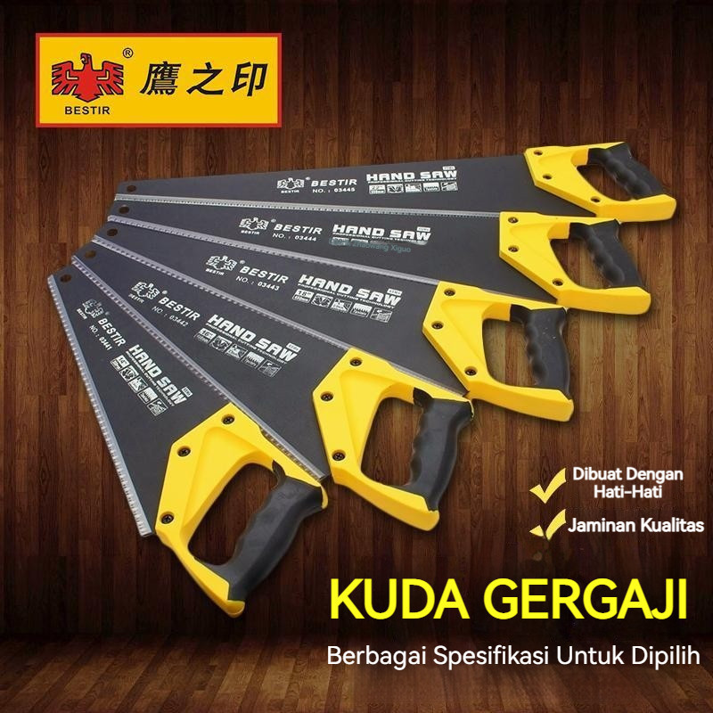 Bestir Gergaji Tangan Kayu Tukang Kayu Pohon SA Kayu Artefak Cepat Gergaji Tangan Kayu Rumah Tangga 