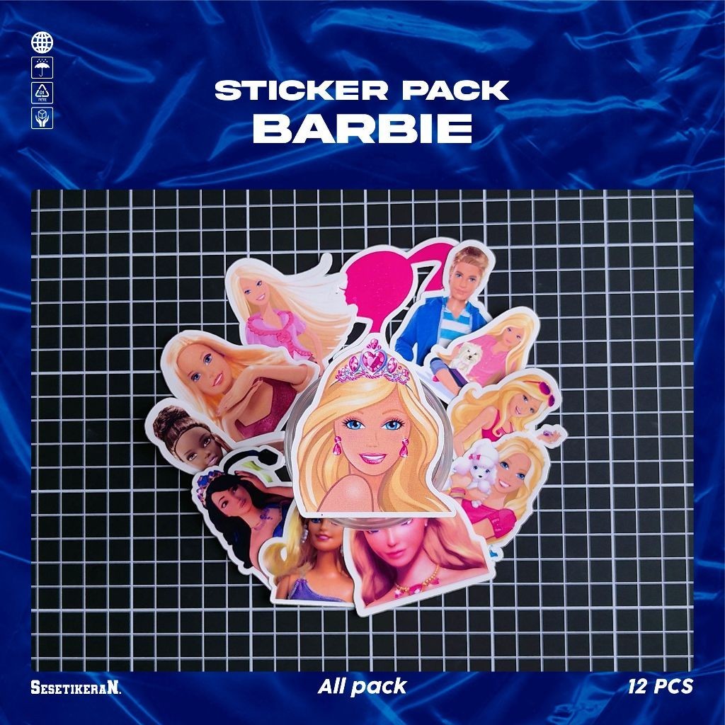 

COD✨ Sesetikeran Pack Stiker Kartun Lucu Barbie Dreamhouse Adventures Colorfull Cute Keren Untuk Koper Laptop Skateboard