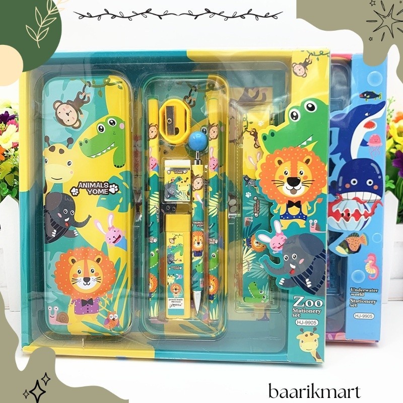 

Kotak Pensil Anak Set 7In1 Stationery Untuk Hadiah Anak Sekolah / Kotak Pensil Karakter Murah Stationery Set 8in1 / Alat Tulis Set Tepak Pensil BRM