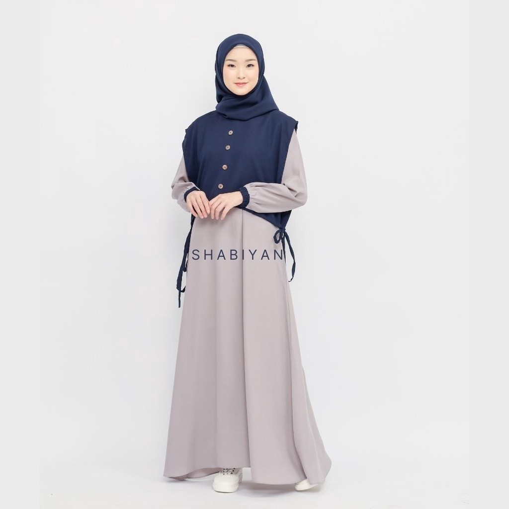 Shabiyan 416 Gamis Remaja Perempuan Wollycrepe Polos