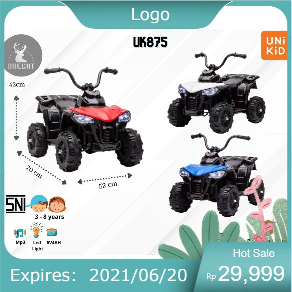 Mainan Anak Motoran Mini ATV Aki Unikid UK 875