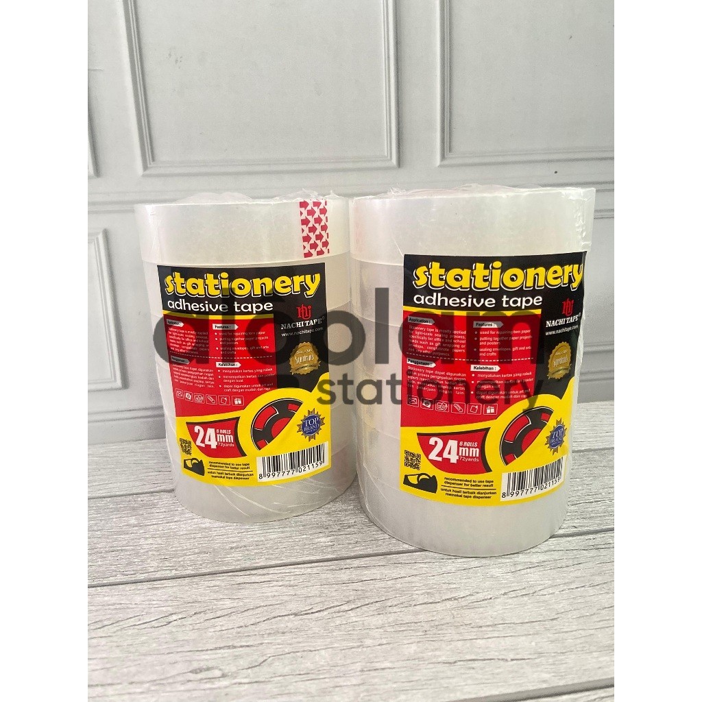 

SATUAN ( 1 ROLL ) Solatip Isolasi SHR Bening Nachi 1 Inchi 24mm x 72yard