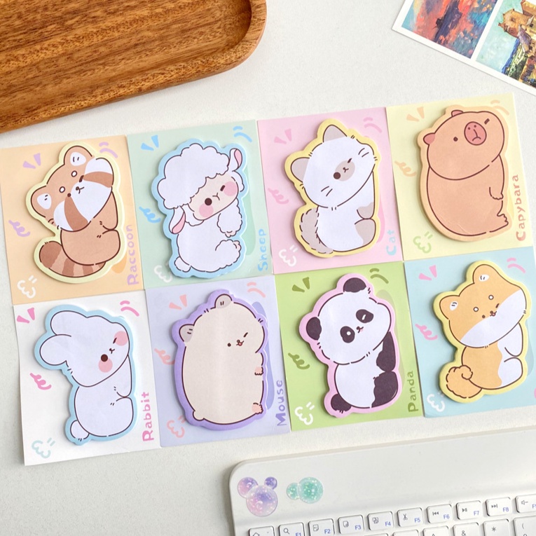 

[HARU] Animal Lie Down Series Sticky Notes Memopad Notepaper Kertas Memo