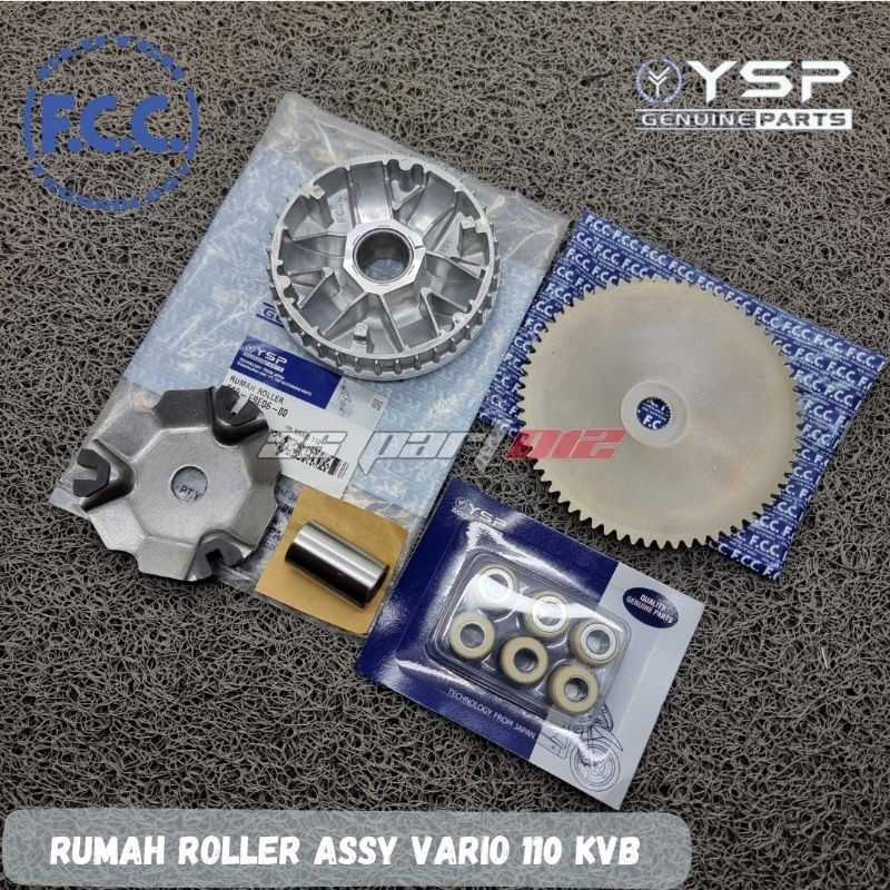 RUMAH ROLLER ASSY SET  + LAWAN RUMAH ROLLER VARIO 110 KVB / BEAT FI 2012-2015 / SCOOPY FI / SPACY FI