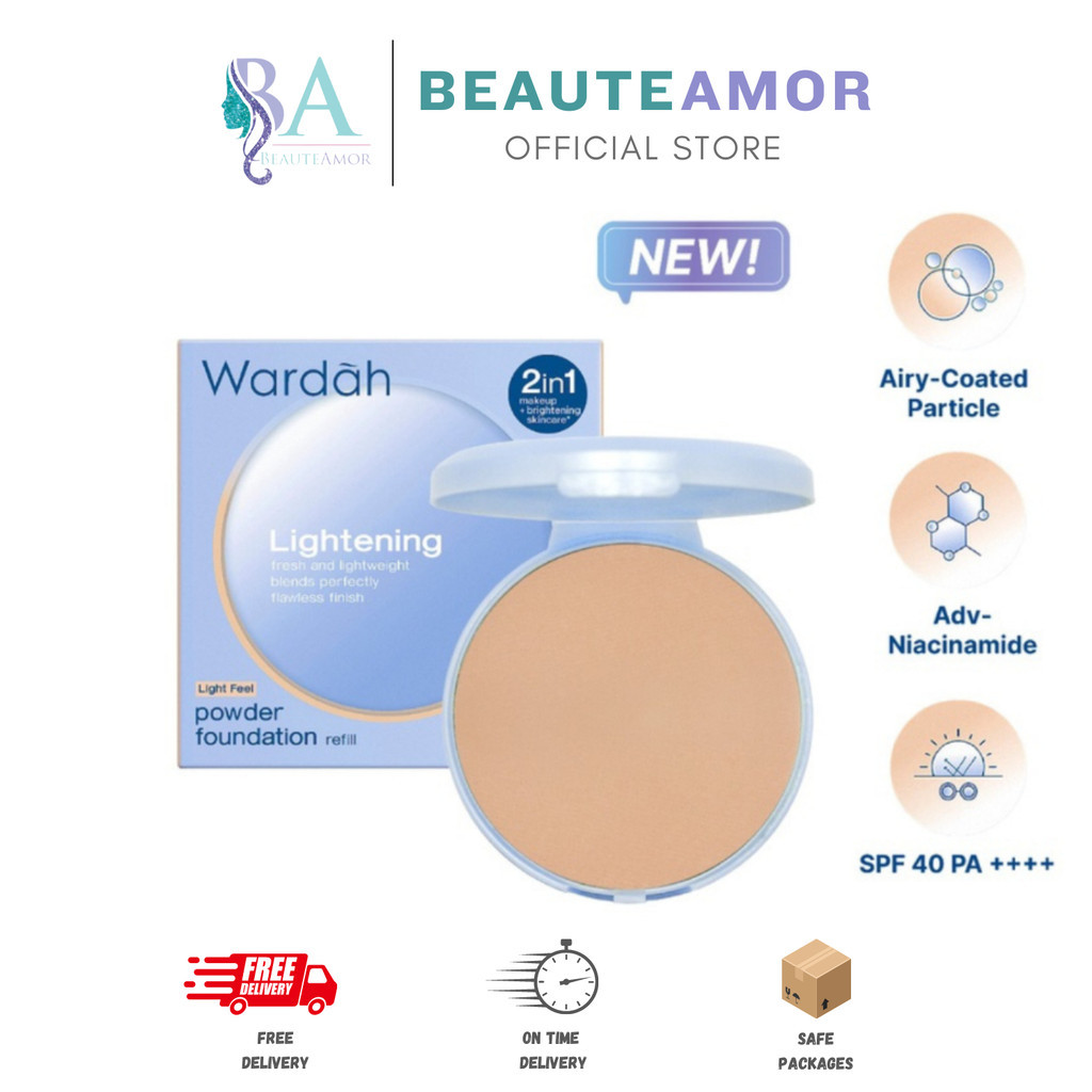 BEAUTEAMOR - Wardah REFILL Lightening Powder Foundation Light Feel