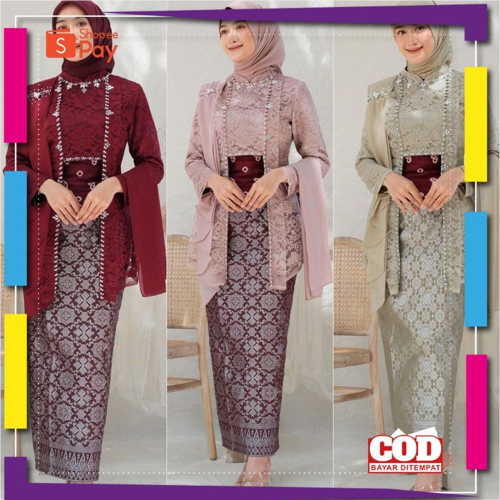 KAIN LEMBUT HALUS ADEM TEBAL / KEBAYA LAKSMI BY SIMBOK - KEBAYA KUTU BARU MODEREN - KEBAYA BROKAT SA