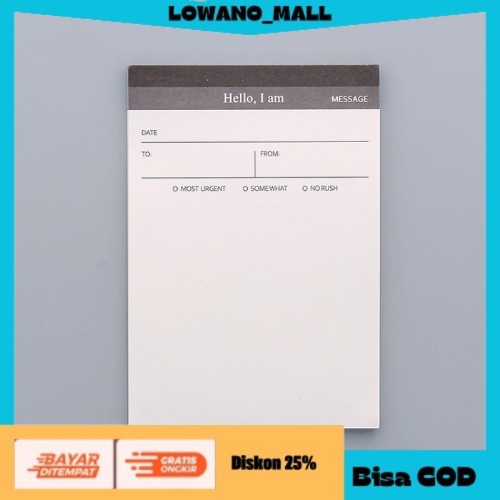 

[[LOWANOMALL6]] TERLARIS Daily Planner Schedule Memopad Checklist Memo Isi 50 Lembar MESSAGE COD