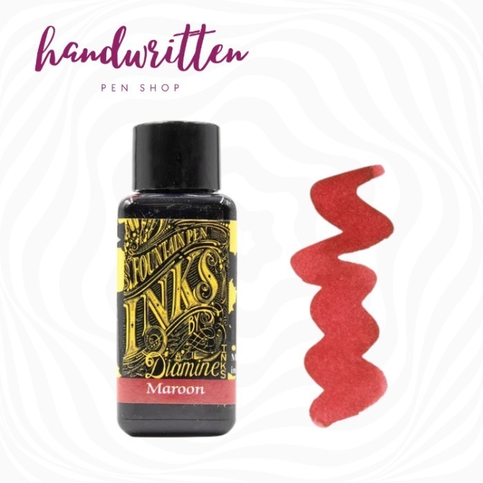 

DIAMINE Fountain Pen Ink 30ml Red & Pink / Tinta Fountain Pen - Maroon
