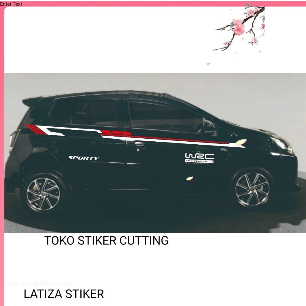 CUTING STIKER MOBIL STIKER LIS STRIPING MOBIL Stiker Mobil Cutting Agya Ayla Brio Jazz Variasi Yaris