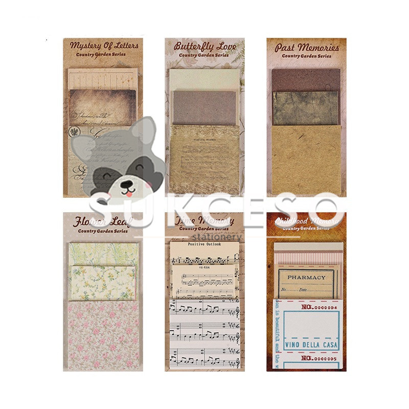 

Country Garden Deco Paper Book Hiasan Vintage DIY Scrapbook Dekorasi Buku Retro Isi 60 Lembar