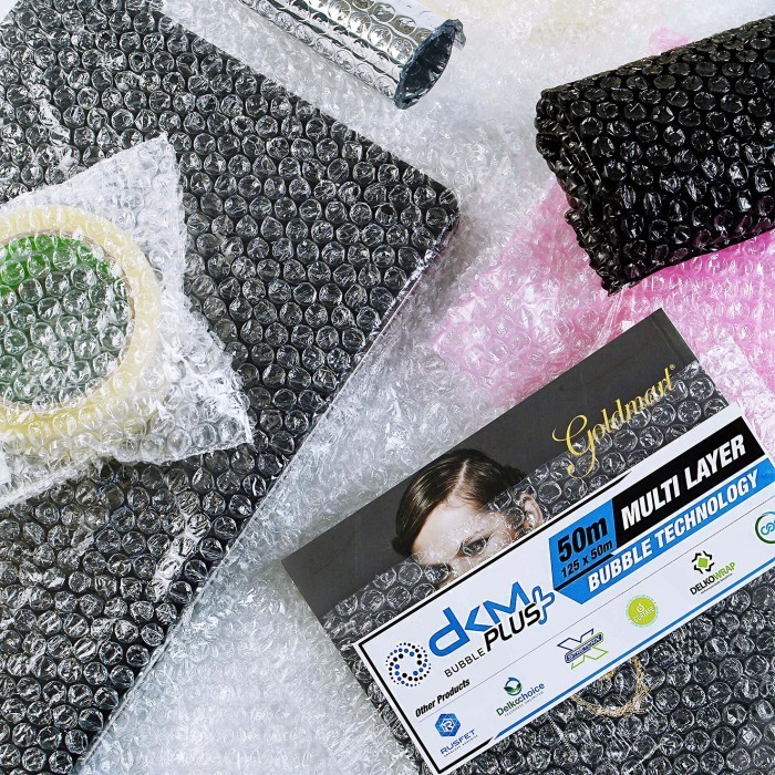 

Plastik Bubble Wrap Hitam 50Meter Bubblewrap DKM PLUS / ROLL - 20cm x 50m, Hitam Ekonomis