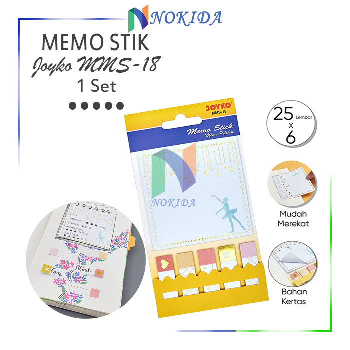 

Nokida Memo Stick Sticky Note Kertas Memo Memo Tempel Joyko MMS-18