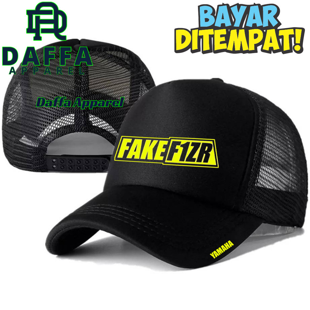 Daffa Apparel Topi Trucker YAMAHA F1ZR - Topi Distro YAMAHA FIZR Logo - Topi YAMAHA F1ZR Premium - T