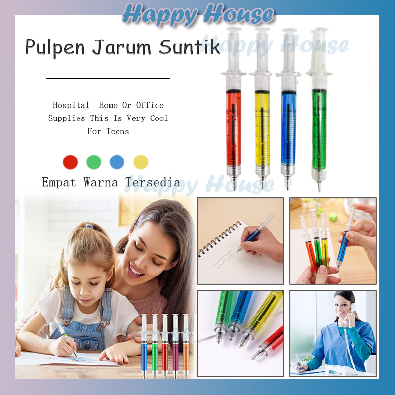 

Pulpen Jarum Suntik Ballpoint Pen Souvenir Lucu Korean Syringe