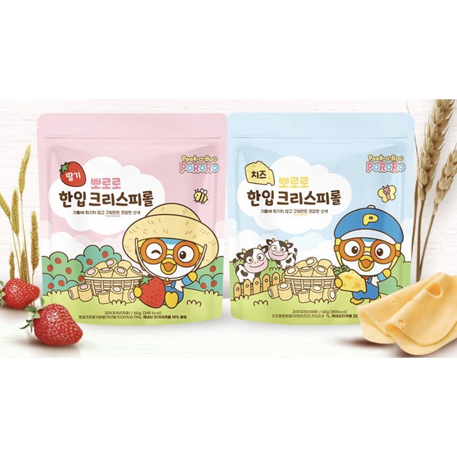 

[Dr Korea] Pororo Crispy Roll Cheese / Strawberry / Snack Sehat Anak Kecil Korea