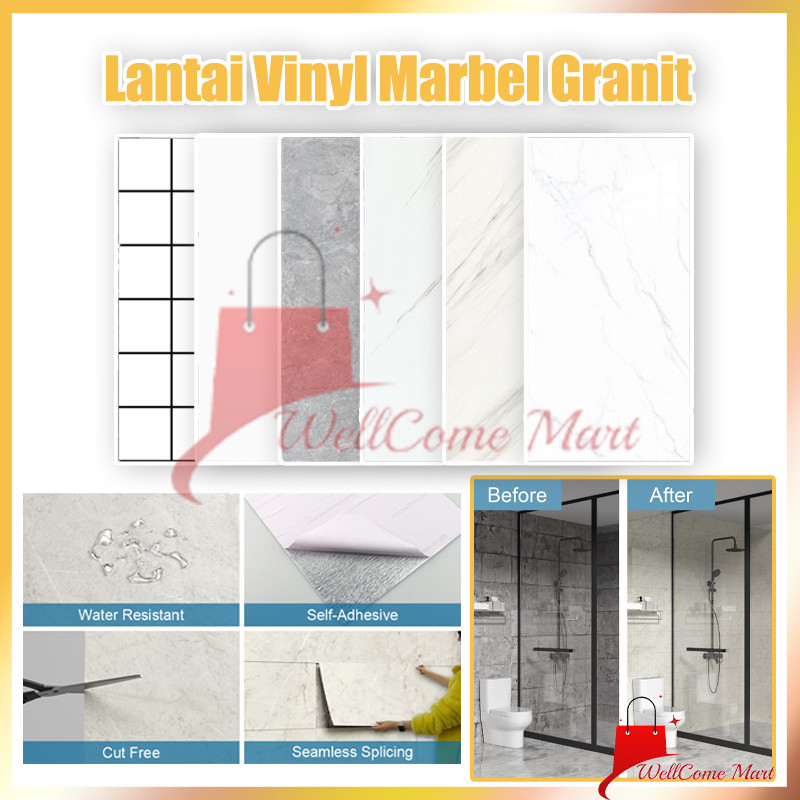 Lantai Vinyl Marbel Granit / Stiker Dinding Lantai Vinyl Granit Cabinet / Wallpaper Dinding Vinyl Ma