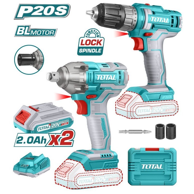 paket 2pcs impact+impact drill bor-pembuka baut dan bor tangan baterai