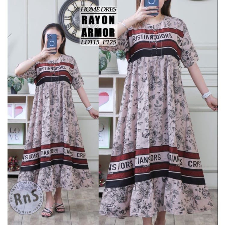 DRESS RAYON ARMOR / DASTER VIRAL / DASTER MOTIF//BAJU WANITA MODEL BARU / MURAH PROMO