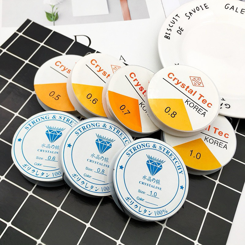 Manik Manik Imfort Tali Senar Elastis / Tali Karet Transparan Crystal Tec / Cristaline / Senar Gelan