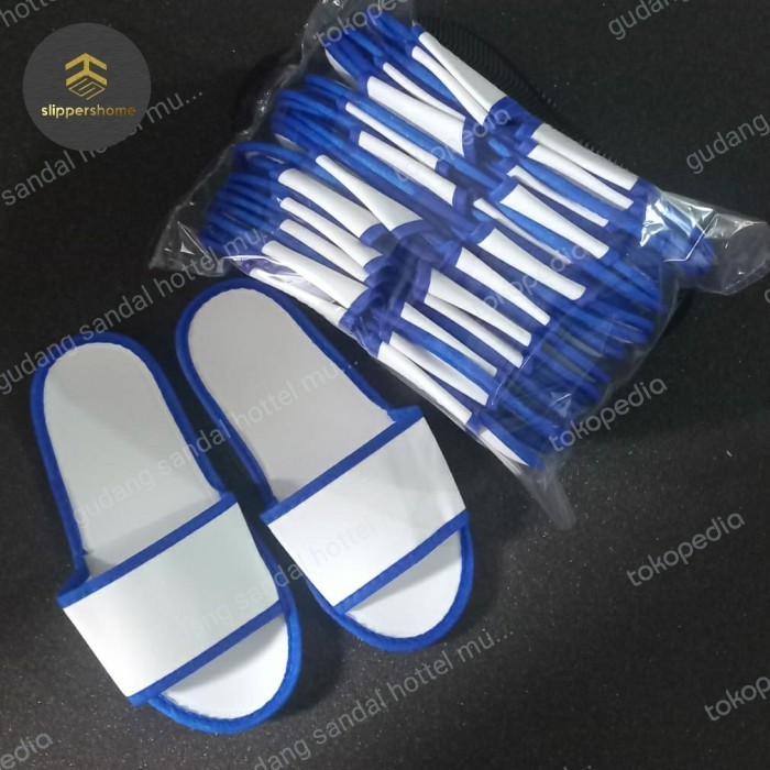 New Collection 1 LUSIN slippers /sandal hotel/sandal klinik /sandal rumah list biru