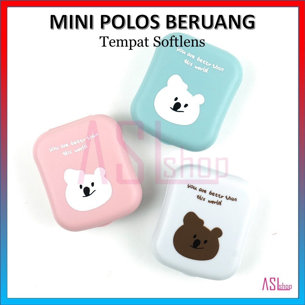 TEMPAT SOFTLENS MINI POLOS BERUANG / KOTAK SOFLENS PENYIMPANAN SOFLEN