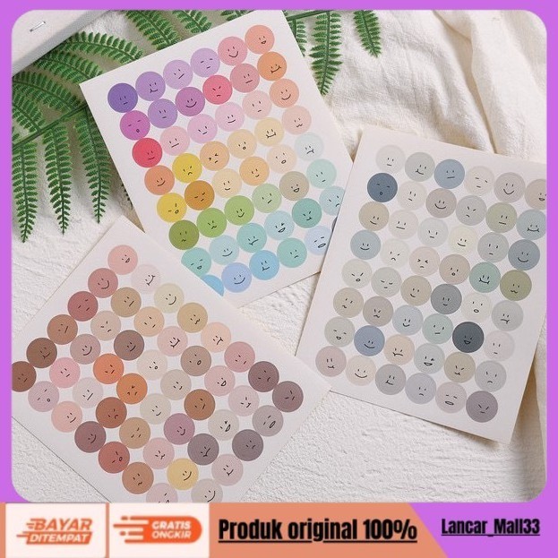 

TERJANGKAU Smiley Sticker 1 Set Stiker Lucu Aesthetic Sticker DIY Bullet Journal - BROWNIE