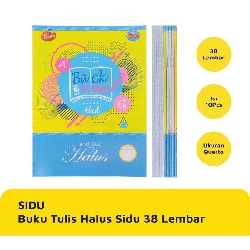 

Buku Tulis Halus/ Buku Strimin 38 Lb - SIDU motif random