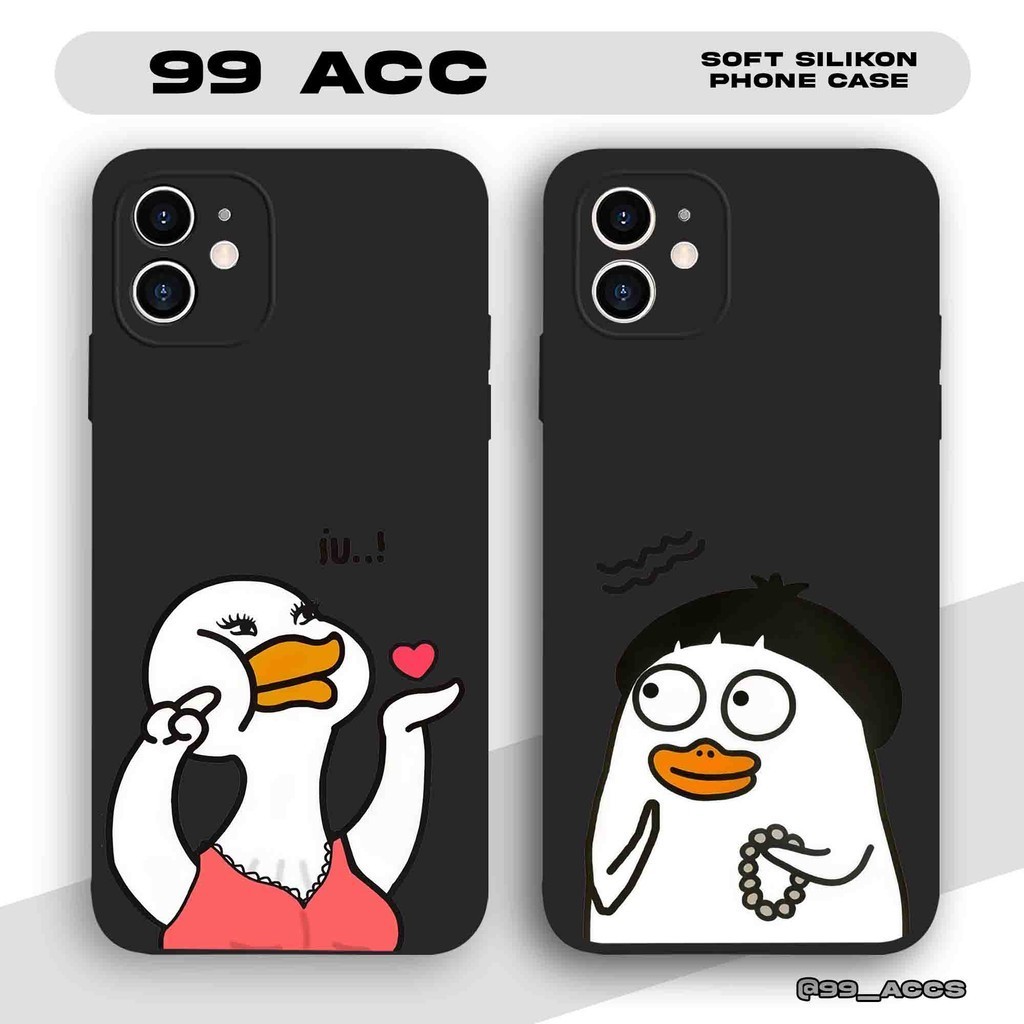 Case Infinix 7 8 10S 11 Play  Casing Karakter Couple Bek Merah SS433 Softcase Hp Bergambar