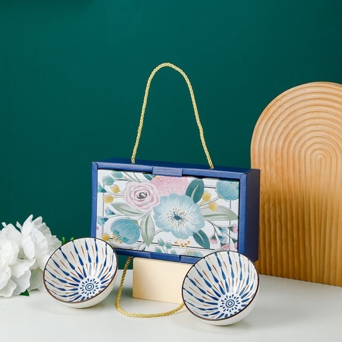 

✨LARIS✨ -Hampers Gift Set / Wedding Gift Bowl Japanese / Mangkuk Set Kado Mewah - Biru Muda