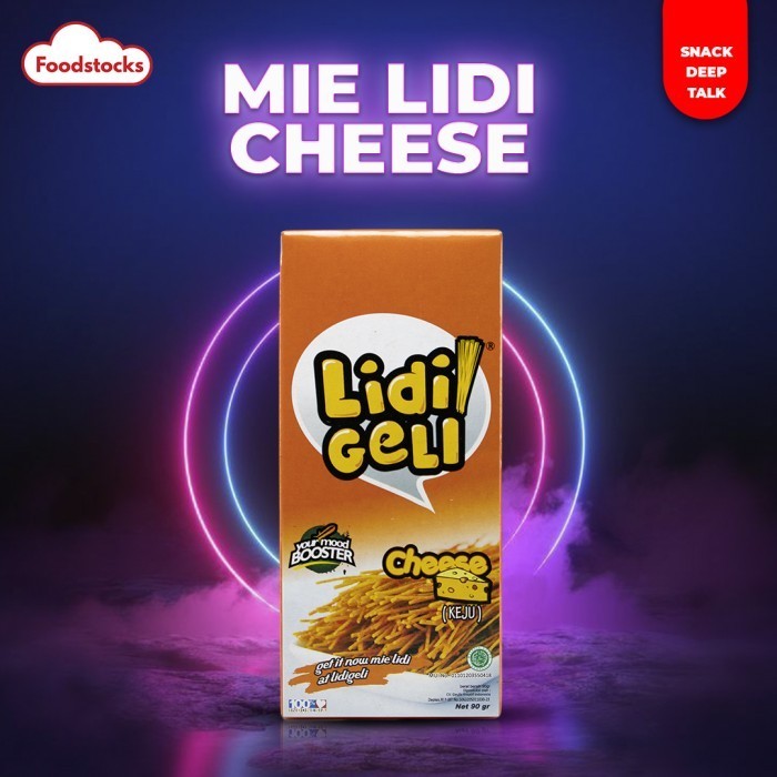 

TERMURAH Mie Lidi Geli Rasa Cheese 90gr Snack Kekinian