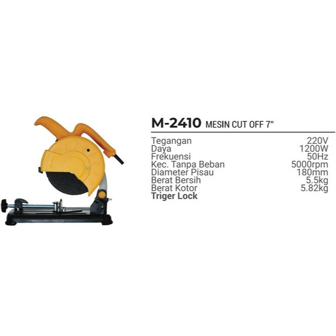 PGS - MODERN M-2410 Cut Off 7 Inch Potong Besi Cutting Wheel M2410 Mesin