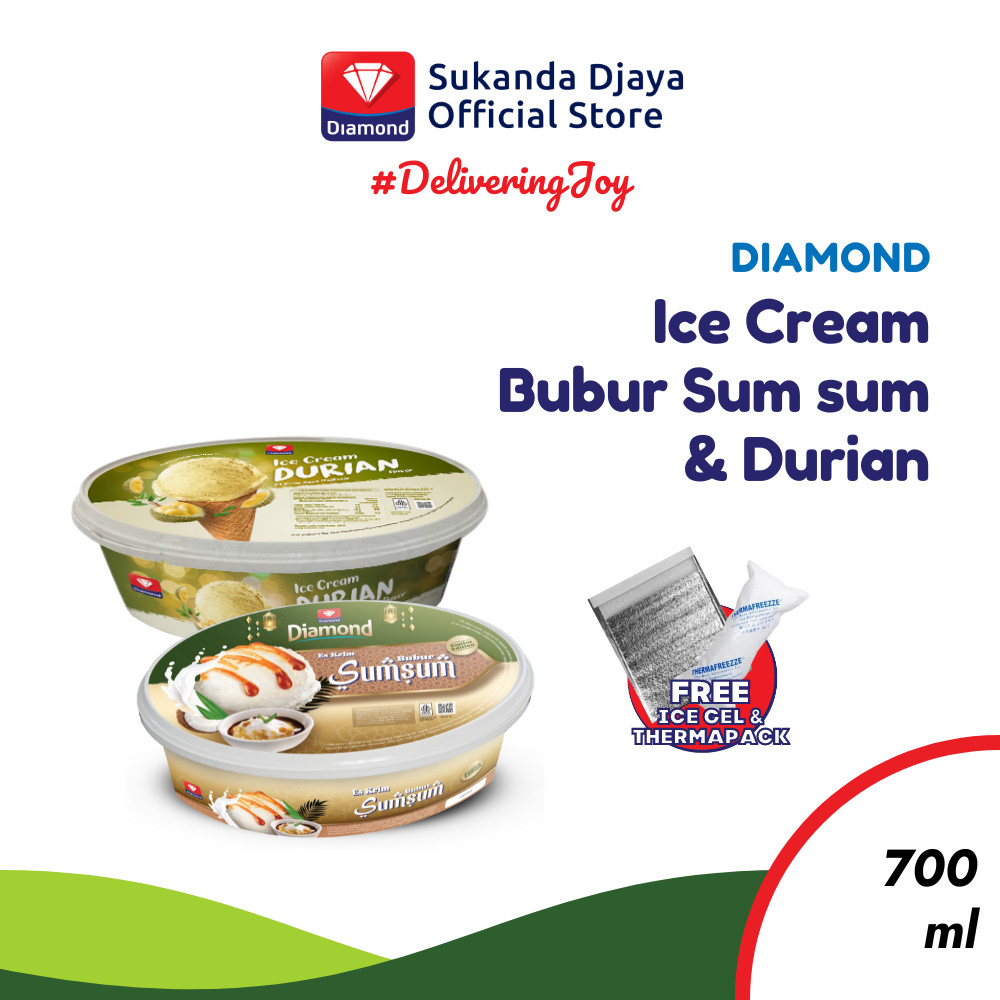 

Diamond Ice Cream Bubur SumSum + Durian 700 Ml