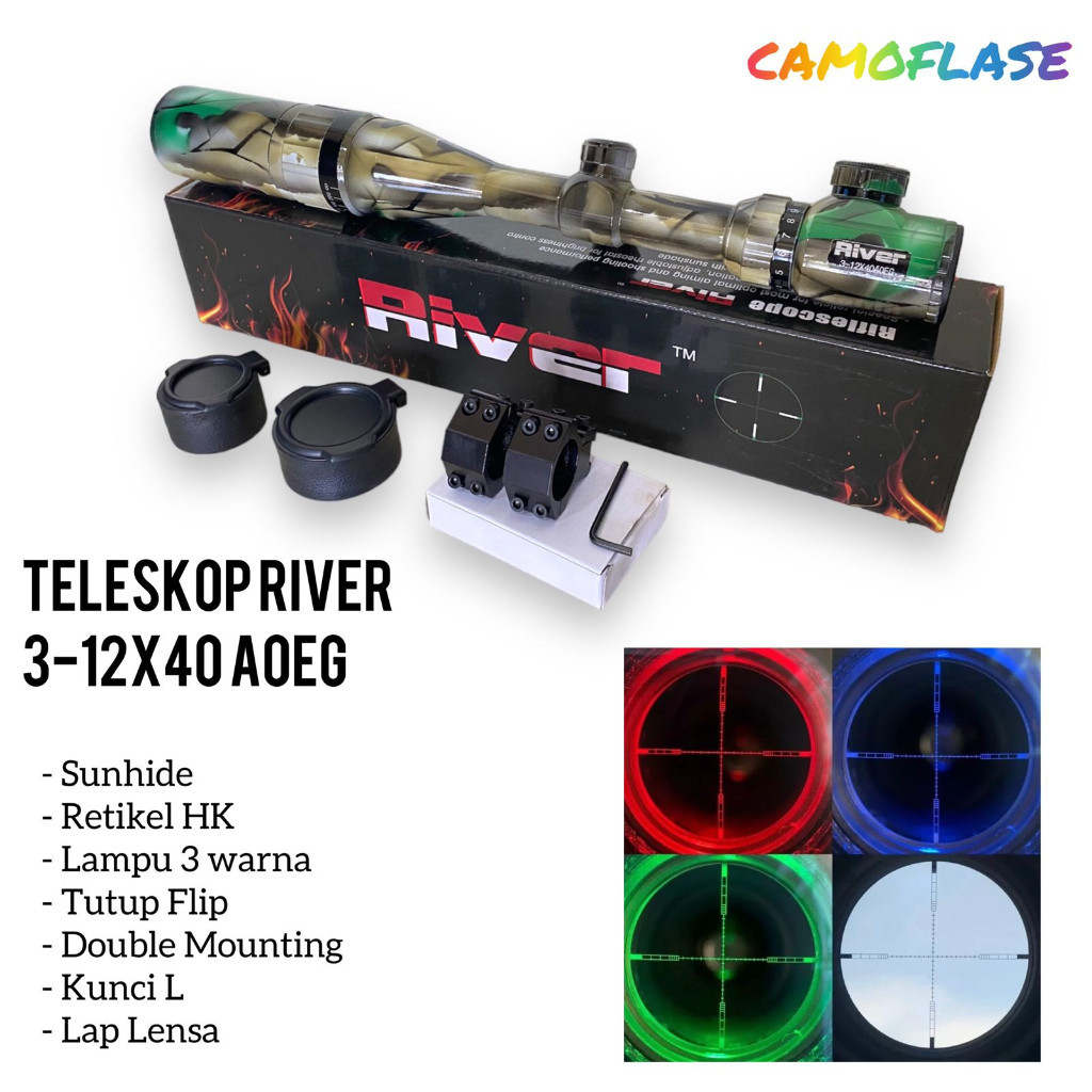 TELESKOP RIVER 3-12X40 AOEG CAMOFLASE