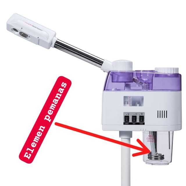 Sparepart steamer elemen steamer / Elemen pemanas air steamer rambut / Pemanas air steamer wajah / E