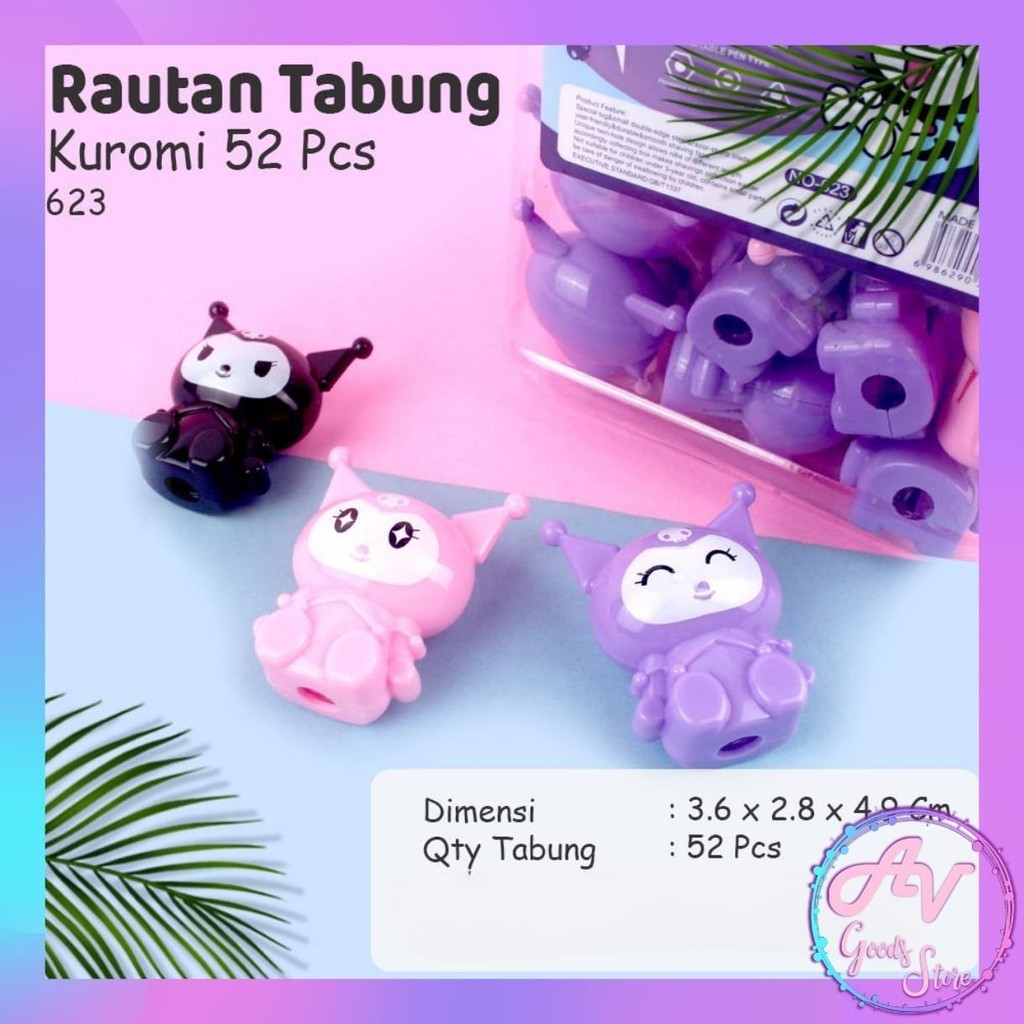 

1Pcs Rautan Tabung Kurromimi 623 / 1Buah Serutan Pensil Sanrio / Rautan Karakter Fancy