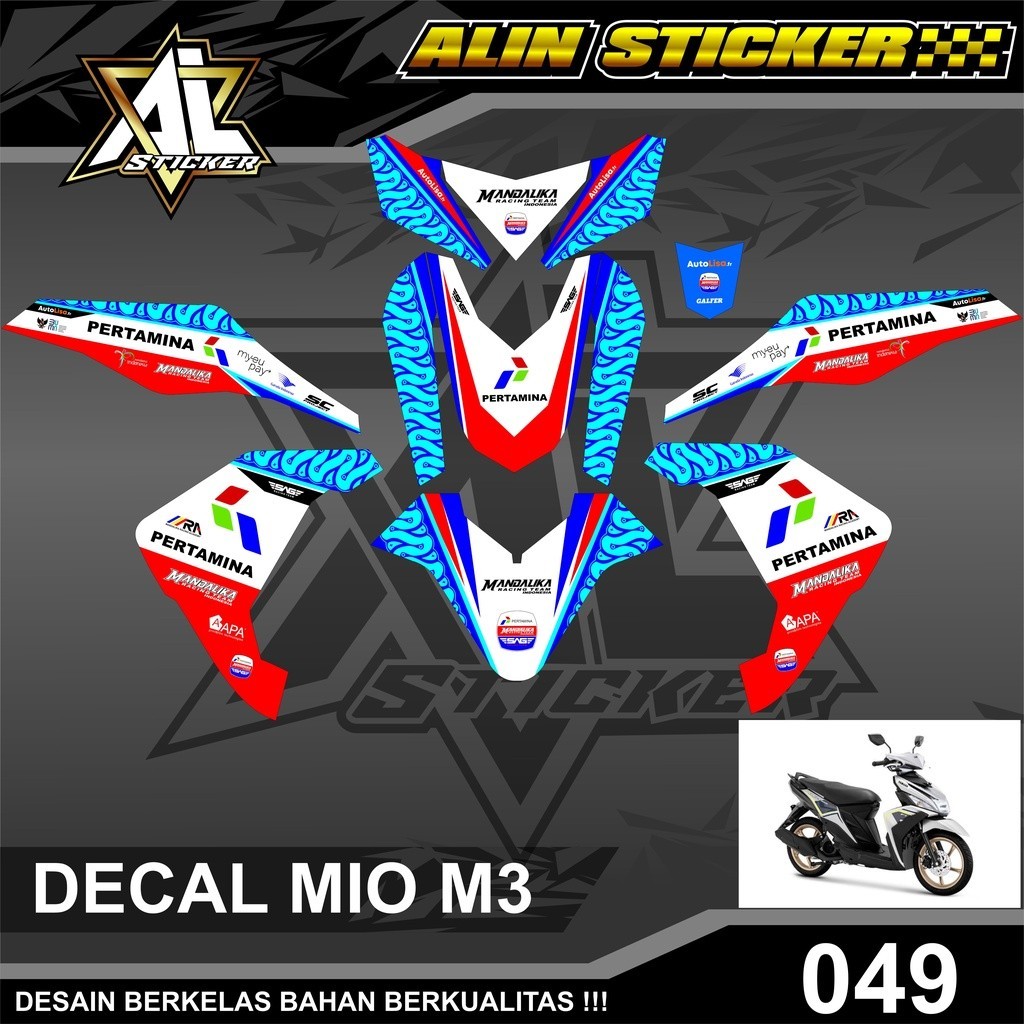 053 (COD) DECAL MIO M3 ,Sticker Decal Mio M3 Desain MANDALIKA  Full Body 049